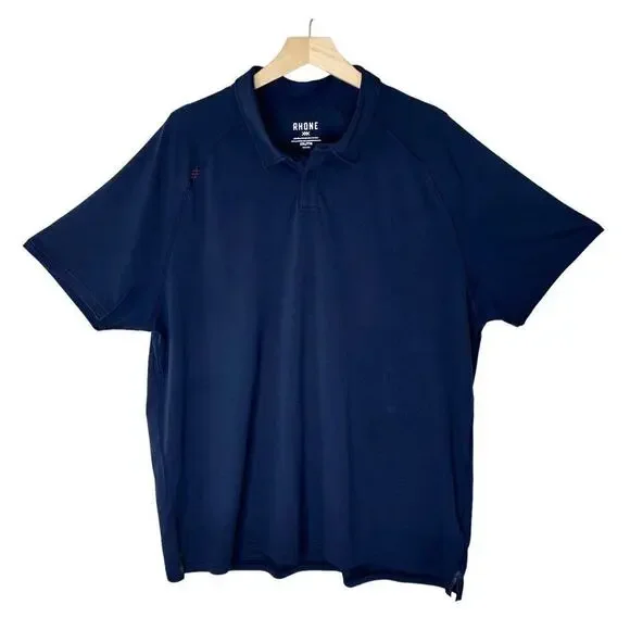 Rhone Delta Pique Polo Shirt Mens 2XL Performance Lightweight Golf Stretch - Picture 7 of 14